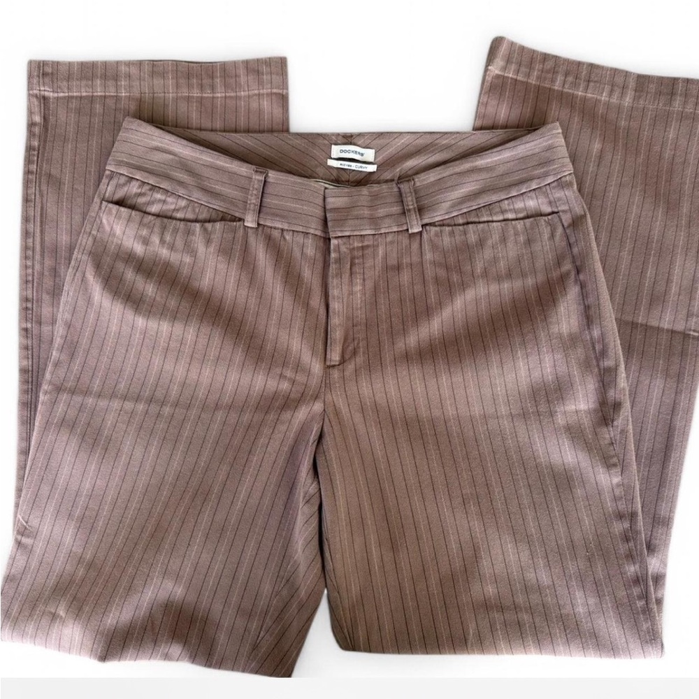 MID RISE STRIPED PANTS